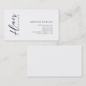 Hair Stylist Modern Minimalist Elegant Plain Visitekaartje (Voorkant / Achterkant)