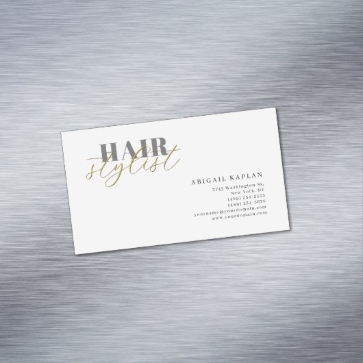 Hair Stylist Modern Minimalist Plain Professional Magnetisch Visitekaartje (Voorbeeld)