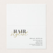 Hair Stylist Modern Minimalist Plain Professional Visitekaartje (Buitenkant ongevouwen)