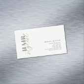 Hair Stylist Modern Minimalist Plain Profile Magnetisch Visitekaartje (Voorbeeld)