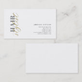 Hair Stylist Modern Minimalist Plain Profile Visitekaartje (Voorkant / Achterkant)