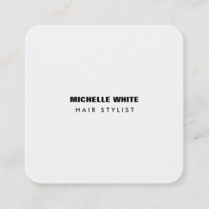 Hair Stylist Modern minimalist Trendy Black White Vierkante Visitekaartje