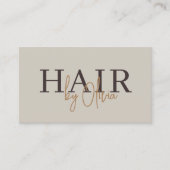 Hair Stylist Modern Neutral QR Code  Visitekaartje (Voorkant)