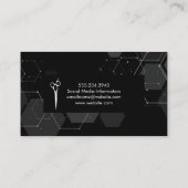 Hair Stylist | Modern ontwerp | Geometrisch Visitekaartje (Achterkant)