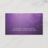 Hair Stylist Modern Paarse Professional Visitekaartje (Achterkant)