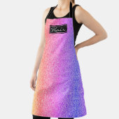Hair Stylist Modern Rainbow Glitter Schort (Insitu)