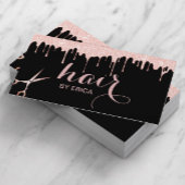 Hair Stylist Modern Roos Gold Beauty Salon Black Visitekaartje