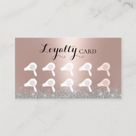 Hair Stylist Modern Roos Gold Beauty Salon Loyalty (Voorkant)