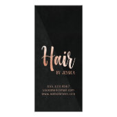 Hair stylist modern roos Gold salon service menu (Achterkant)