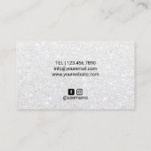 Hair Stylist Modern Roos Gold Silver Glitter Salon Visitekaartje (Achterkant)