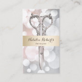 Hair Stylist Modern Silver Gold Salon Benoeming Afsprakenkaartje (Voorkant)