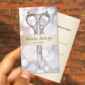 Hair Stylist Modern Silver Gold Salon Benoeming Afsprakenkaartje