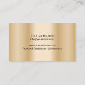 Hair Stylist Modern Silver Scissor Salon Gold Visitekaartje (Achterkant)
