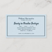 Hair Stylist Modern Trendy Tropical Leaf Greenery Visitekaartje (Achterkant)