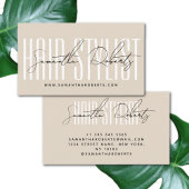 Hair stylist modern typografie script licht visitekaartje