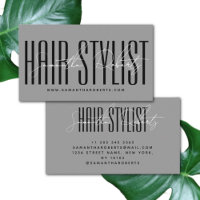 Hair stylist modern typografiescript grijs