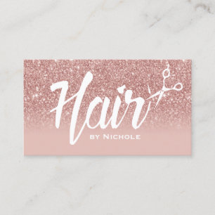 Hair Stylist Modern Typography Roos Gold Ombre Afsprakenkaartje