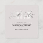 Hair stylist modern typography script pearl pink vierkante visitekaartje (Achterkant)