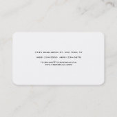 Hair Stylist Monogram Minimalist Modern White Visitekaartje (Achterkant)