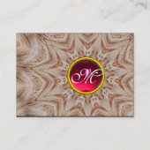 HAIR STYLIST Monogram Rood Roze Ruby Edelsteen Visitekaartje (Achterkant)