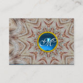 HAIR STYLIST-monogram, saffierblauw zwart Visitekaartje (Achterkant)