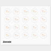 Hair stylist name gold copper elegant glam logo ronde sticker (Vel)