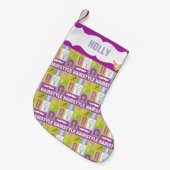 Hair Stylist Occupation | Roze glitter Kleine Kerstsok (Voorkant (Hangend))