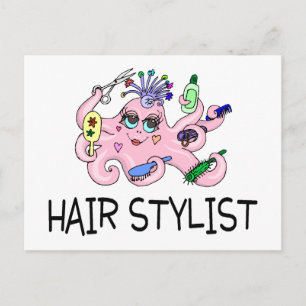 Hair Stylist Octopus Briefkaart