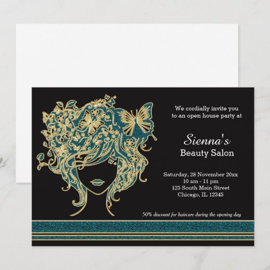 Hair stylist Open House Kaart (Voorkant / Achterkant)