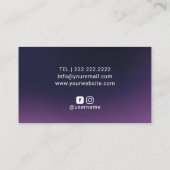 Hair Stylist Paars en Gold Agate Beauty Salon Visitekaartje (Achterkant)