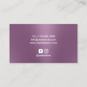 Hair Stylist Paars Glitter Drift Beauty Salon Visitekaartje (Achterkant)