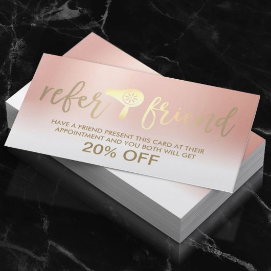 Hair Stylist Pastel Roos Gold Salon Referral