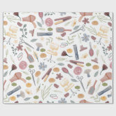 Hair Stylist | Patroon | WATERVERF Cadeaupapier (Vlak)