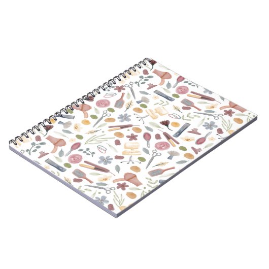 Hair Stylist | Patroon | WATERVERF Notitieboek (Linkerzijde)