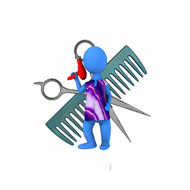 Hair Stylist Photo Sculpture Staand Fotobeeldje (Voorkant)