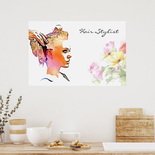 Hair Stylist Poster (Keuken)