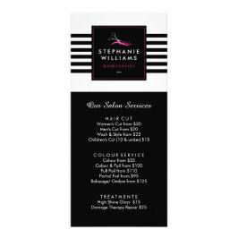 Hair Stylist prijslijst en service menu