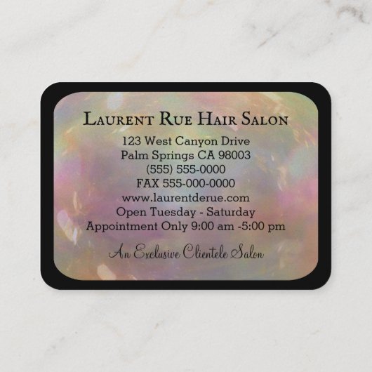 Hair Stylist Professional Beauty II Visitekaartje (Achterkant)