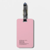 Hair stylist professioneel platte roze vrouwtje bagagelabel (Achterkant verticaal)