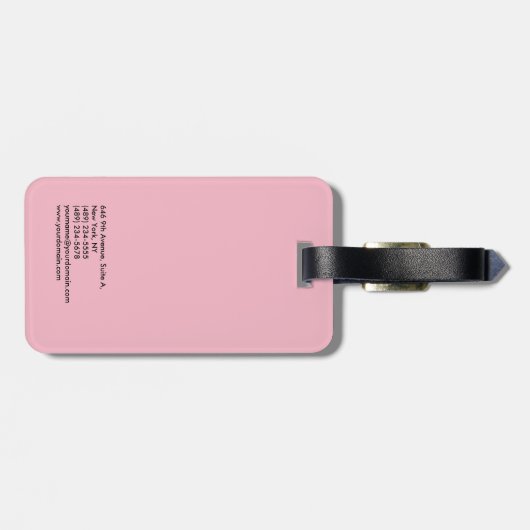 Hair stylist professioneel platte roze vrouwtje bagagelabel (Achterkant horizontaal)