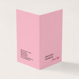 Hair stylist professioneel platte roze vrouwtje visitekaartje