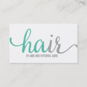 Hair Stylist Reference Visitekaartje Aanbevelingskaartje (Achterkant)