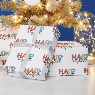 Hair Stylist Retro Hairdresser Gift Cadeaupapier
