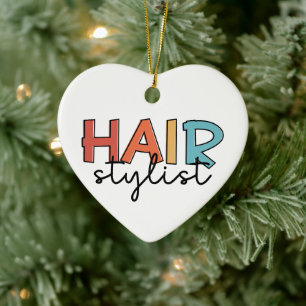 Hair Stylist Retro Hairdresser Gift Keramisch Ornament