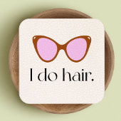 Hair Stylist Retro Sunglazen Square Visitekaartje