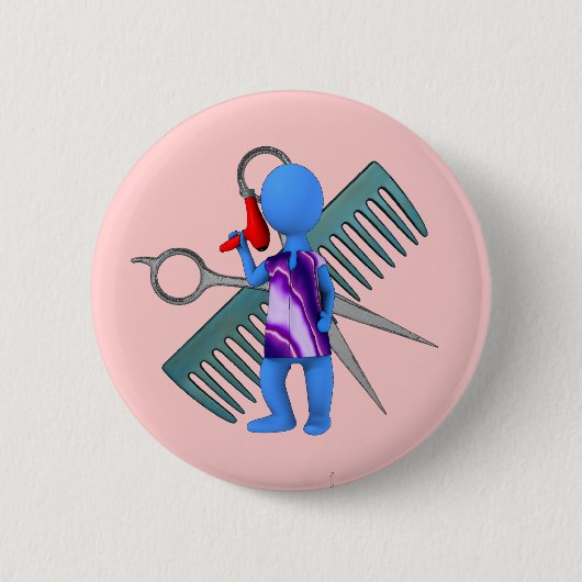 Hair Stylist Ronde Button 5,7 Cm (Voorkant)