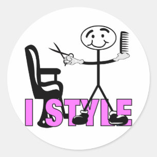 Hair Stylist Ronde Sticker