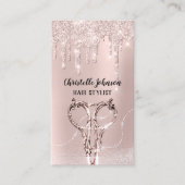 Hair Stylist Roos DripGlitter Hairdresser Scissors Visitekaartje (Voorkant)