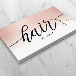 Hair Stylist Roos Gold Beauty Salon Elegant Afsprakenkaartje