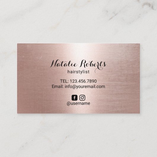 Hair Stylist Roos Gold Beauty Salon Loyalty Punch (Achterkant)